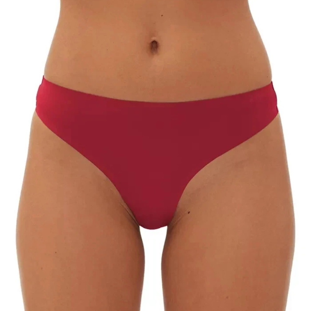 GapBody Everyday Thong Panty Red Seamless Stretch NWT